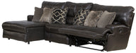 Como - 3 Piece Italian Leather Match Reclining Sofa - JaxCo Furniture