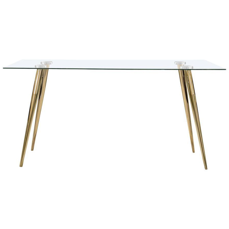 Gilman - Rectangular 64-inch Glass Top Dining Table - JaxCo Furniture