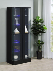 Cabra - 4-door LED Curio Display Cabinet - JaxCo Furniture