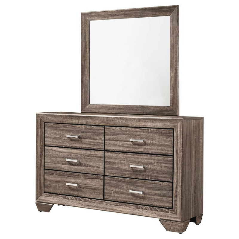 Kauffman - 6-Drawer Dresser with Mirror - JaxCo Furniture