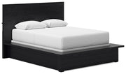 Londer - Black - Queen Panel Bed - JaxCo Furniture