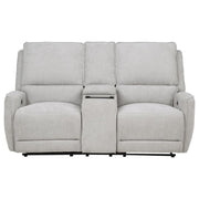 Sylmar - Chenille Upholstered Power Reclining Loveseat - Dove Gray - JaxCo Furniture