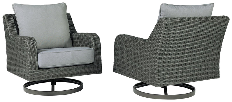 Elite Park - Gray - Swivel Lounge w/ Cushion - JaxCo Furniture