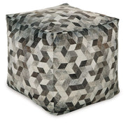 Albermarle - Gray / Brown - Pouf - JaxCo Furniture