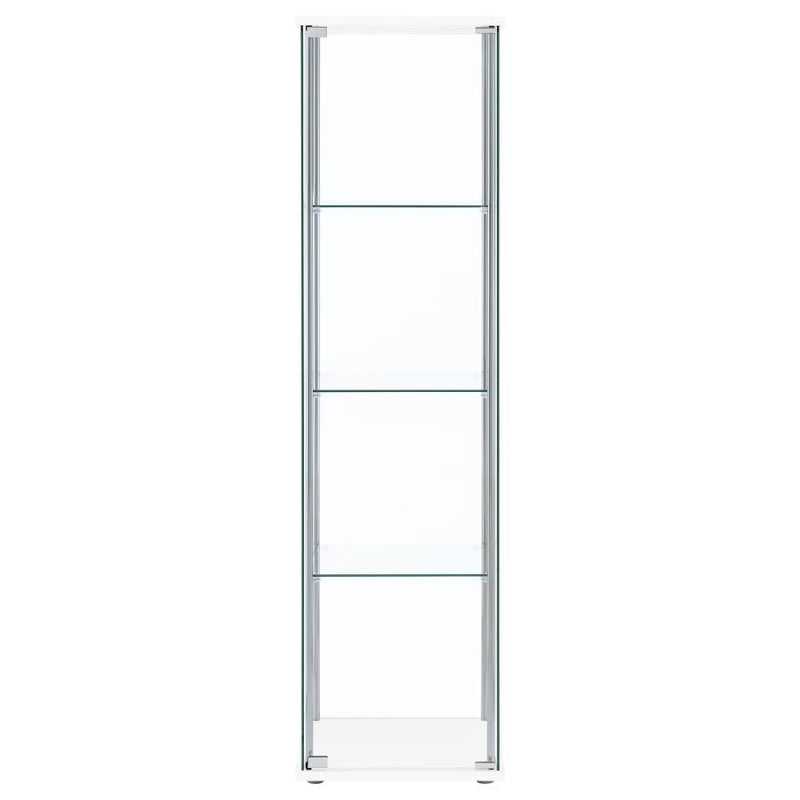 Bellatrix - 4-Shelf Clear Glass Curio Cabinet - JaxCo Furniture