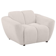 Destino - Chenille Upholstered Splayed Arm Accent Chair - Greige - JaxCo Furniture