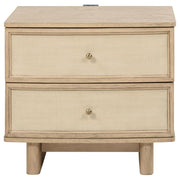 Kailani - 2-Drawer Nightstand Bedside Table - Beige Oak - JaxCo Furniture