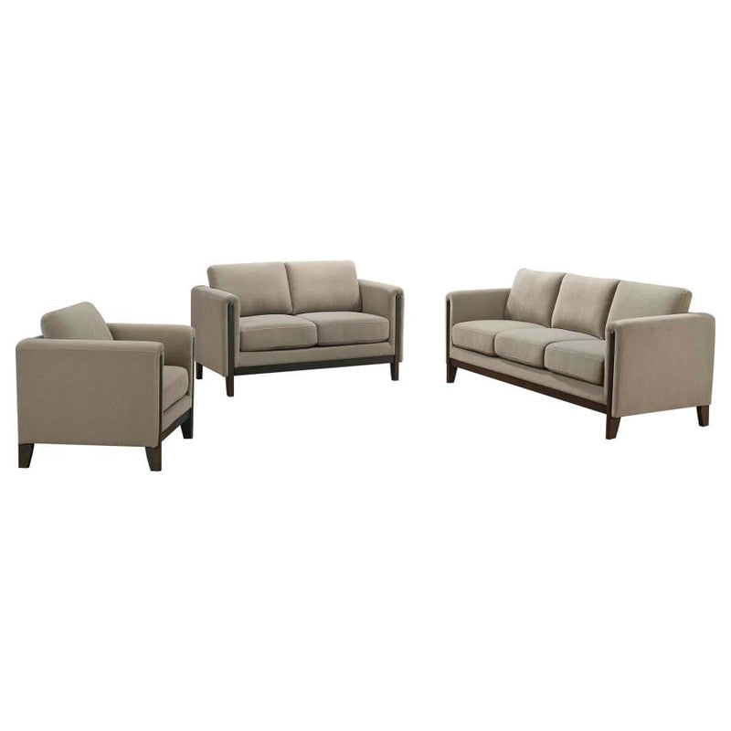 Islington - Upholstered Panel Arm Sofa Set - JaxCo Furniture