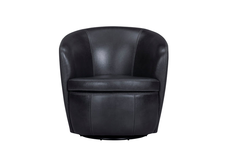 Barolo - 100% Italian Leather Swivel Club Chair (Set of 2) - JaxCo Furniture