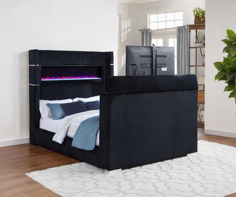 Tisdall - Flame Visualizer TV Bed - JaxCo Furniture
