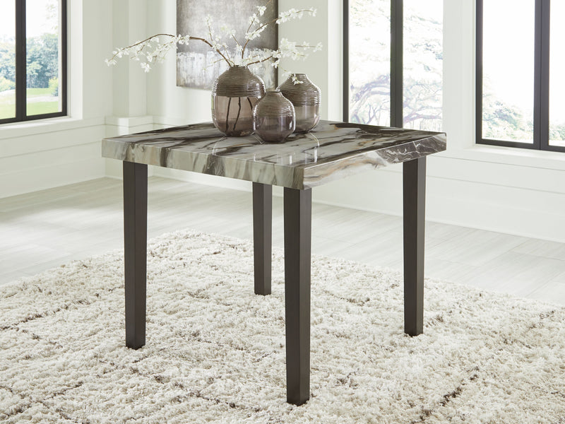Jeshina - Dark Brown / Beige - Square Dining Room Counter Table - JaxCo Furniture