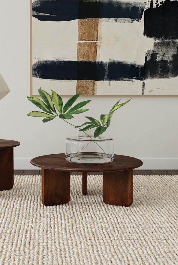 Dale - Round Solid Mango Wood Table - JaxCo Furniture