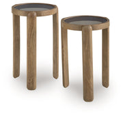 Jossor - Light Brown - Accent Table Set (Set of 2) - JaxCo Furniture