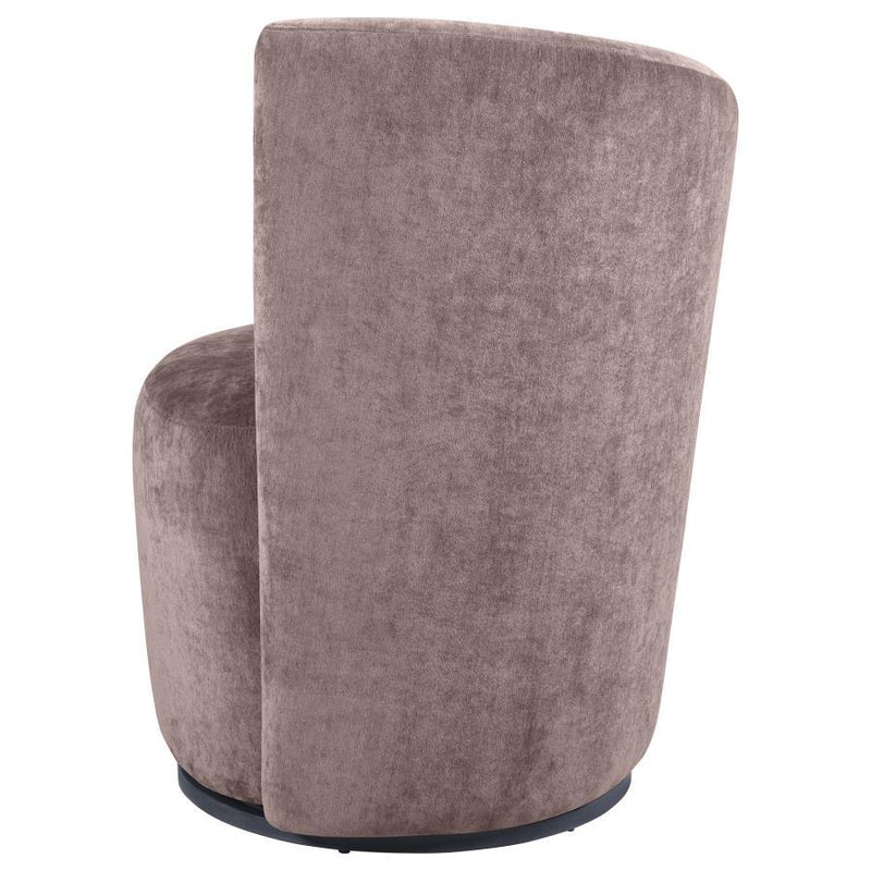 Nueva - Upholstered Swivel Chair Curved Backrest - JaxCo Furniture