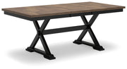 Wildenauer - Brown / Black - Rectangular Dining Extension Table - JaxCo Furniture