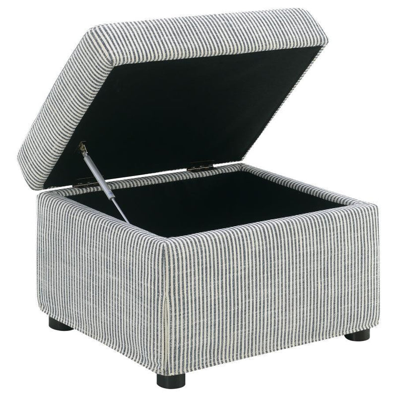 Winter - Upholstered Hydraulic Lift Top Storage Ottoman - JaxCo Furniture