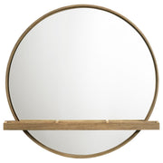 Arini - Round Vanity Wall Mirror With Shelf - JaxCo Furniture