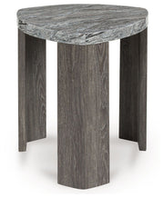 Surmour - Gray / Brown - Triangle End Table - JaxCo Furniture