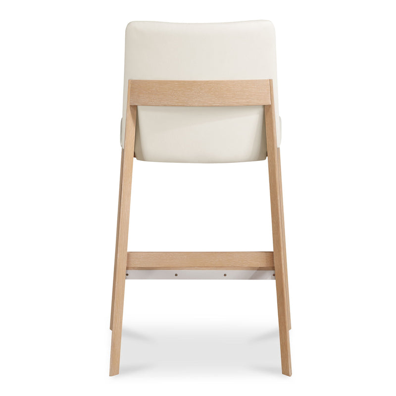 Deco - Counter Stool - White / Light Brown - JaxCo Furniture