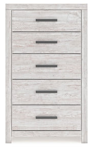 Cayboni - Whitewash - Five Drawer Chest - JaxCo Furniture