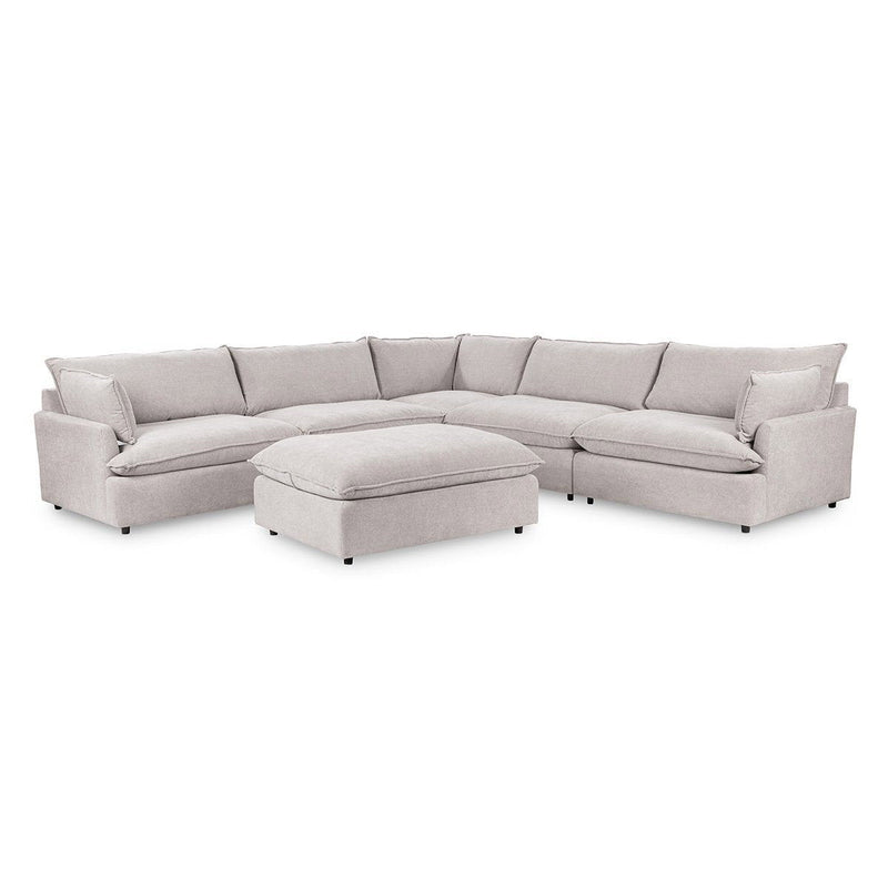Caplan - 6 Piece Modular Sectional With Ottoman - JaxCo Furniture
