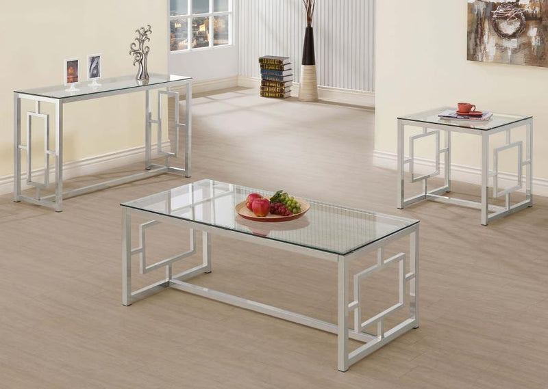 Merced - Glass Top Metal Table - JaxCo Furniture