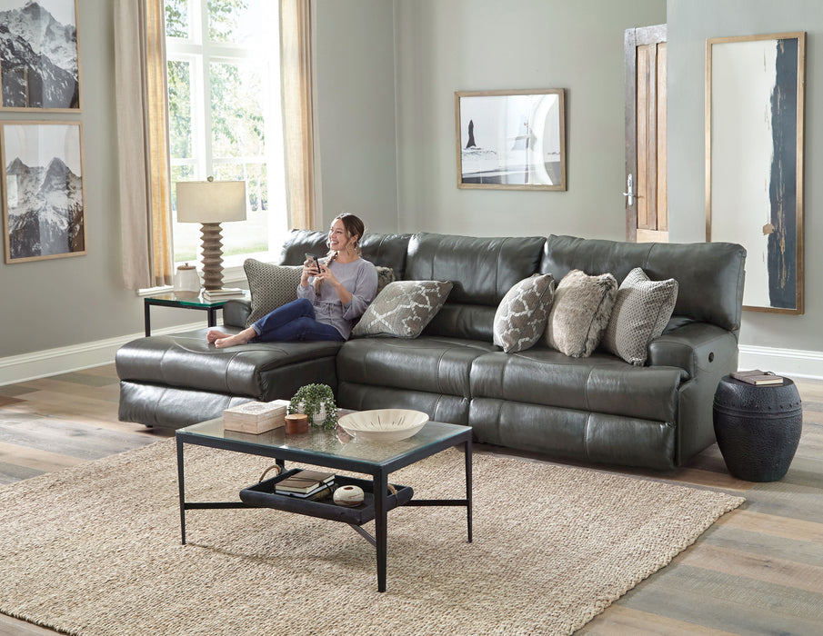 Como - 3 Piece Italian Leather Match Reclining Sofa - JaxCo Furniture