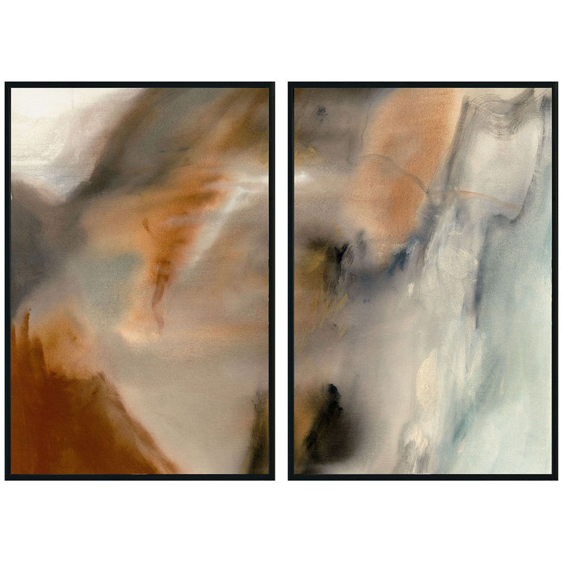 Podent - 60" x 40" Painting By Buddy Whitlock (Set of 2) - Black - JaxCo Furniture