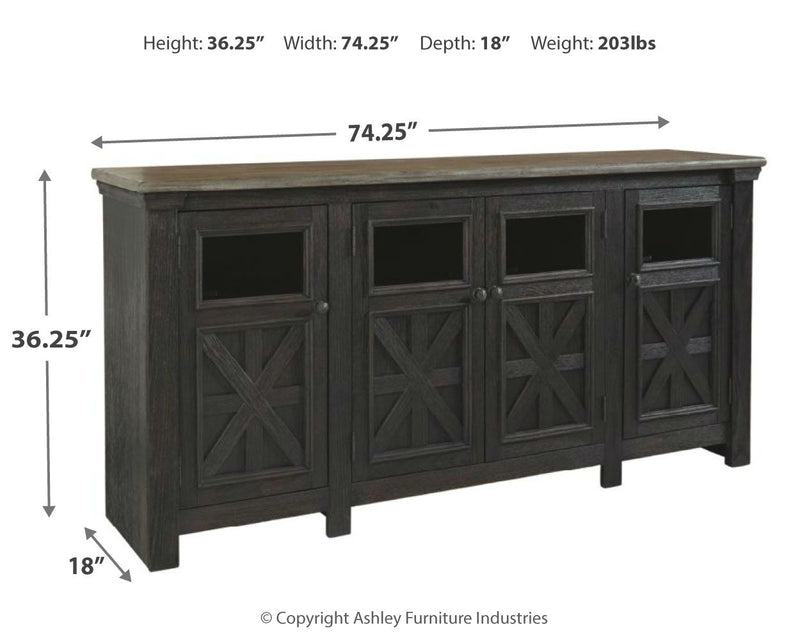 Tyler - Black / Gray - Extra Large TV Stand - JaxCo Furniture