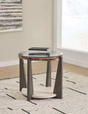Frazwa - Multi - Round End Table - JaxCo Furniture