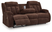 Free Wake - Chocolate - Reclining Power Sofa With Drop Down Table - JaxCo Furniture