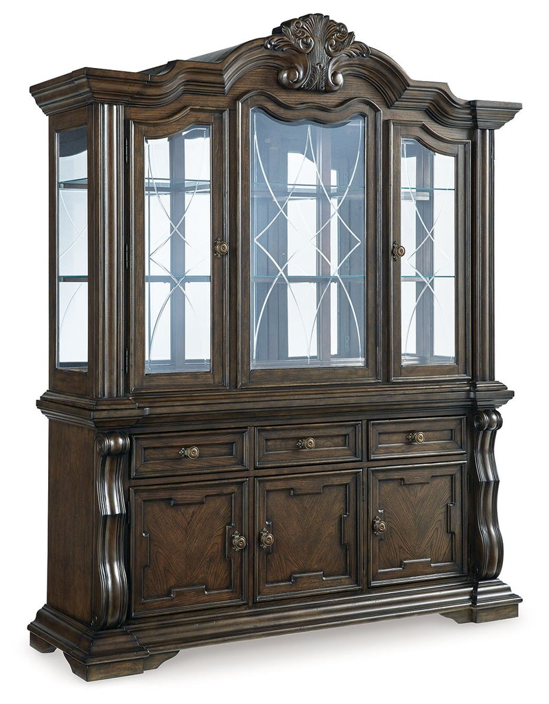 Maylee - Dark Brown - Dining Buffet And Hutch - JaxCo Furniture