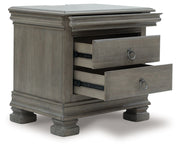 Lexorne - Gray - Three Drawer Night Stand - JaxCo Furniture