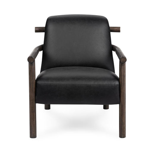 Azoria - Leather Accent Chair - Black - JaxCo Furniture