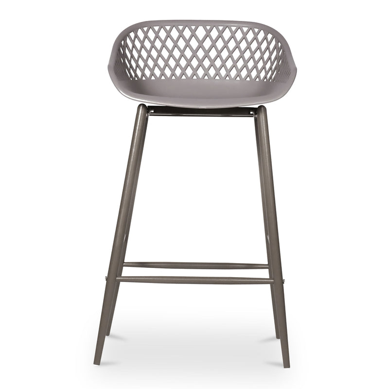 Piazza - Outdoor Counter Stool (Set of 2) - Gray - JaxCo Furniture