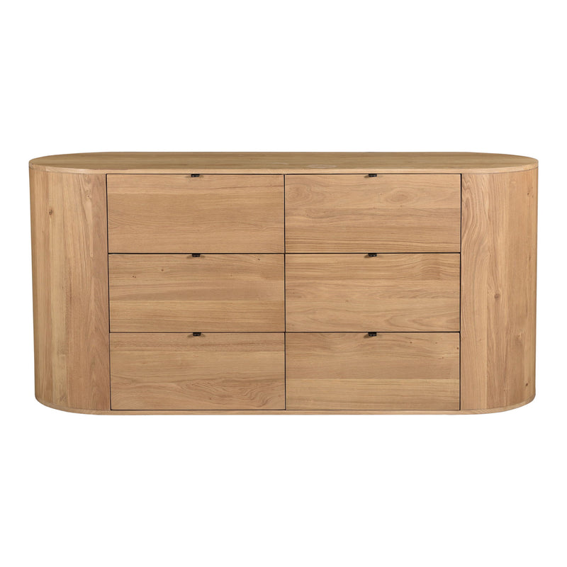 Theo - 6 Drawer Dresser - Light Brown - JaxCo Furniture