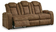 Wolfridge - Brindle - 2 Pc. - Power Reclining Sofa, Power Reclining Loveseat With Console - JaxCo Furniture