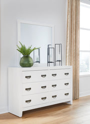 Binterglen - White - Dresser And Mirror - JaxCo Furniture