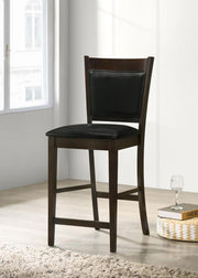 Jaden - Upholstered Counter Chair (Set of 2) - Black And Espresso - JaxCo Furniture
