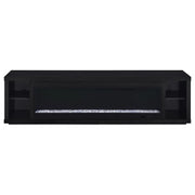 Deiter - 79" TV Stand Fireplace Media Console - Black - JaxCo Furniture