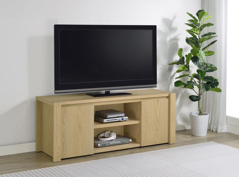 Laurelton - 60" 2-Door TV Stand Media Console - Light Oak - JaxCo Furniture