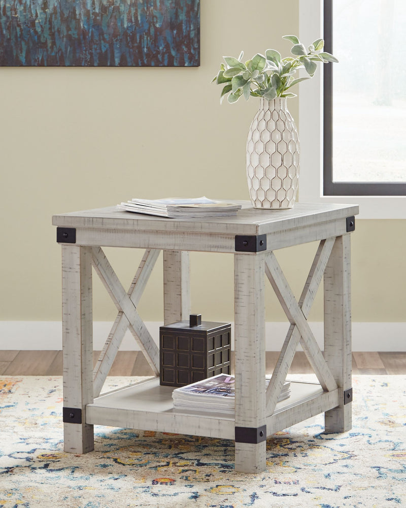 Carynhurst - Whitewash - Rectangular End Table - JaxCo Furniture