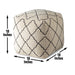 Lattice - Square Pouf - Beige - JaxCo Furniture