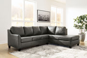 Valderno - Fog - 2-Piece Sectional With Raf Corner Chaise - JaxCo Furniture