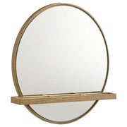 Arini - Round Vanity Wall Mirror With Shelf - JaxCo Furniture