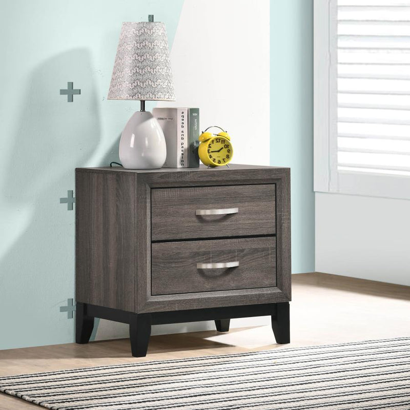 Watson - 2-Drawer Nightstand - Gray Oak - JaxCo Furniture