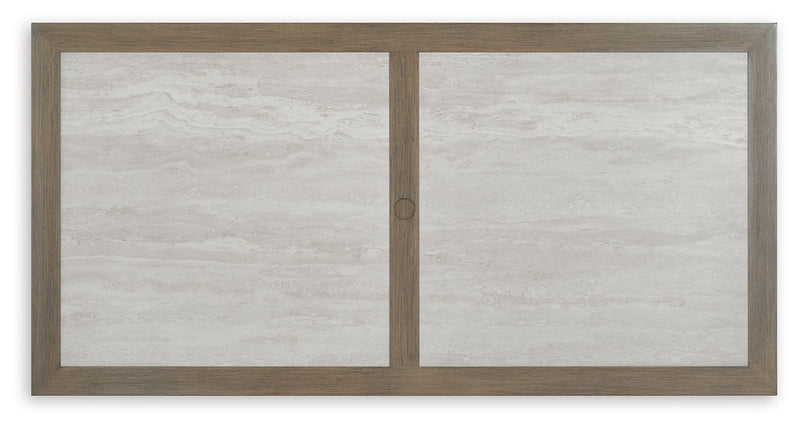 Rainier Ranch - Brown / Beige - Rectangle Dining Table With Umbrella Option - JaxCo Furniture