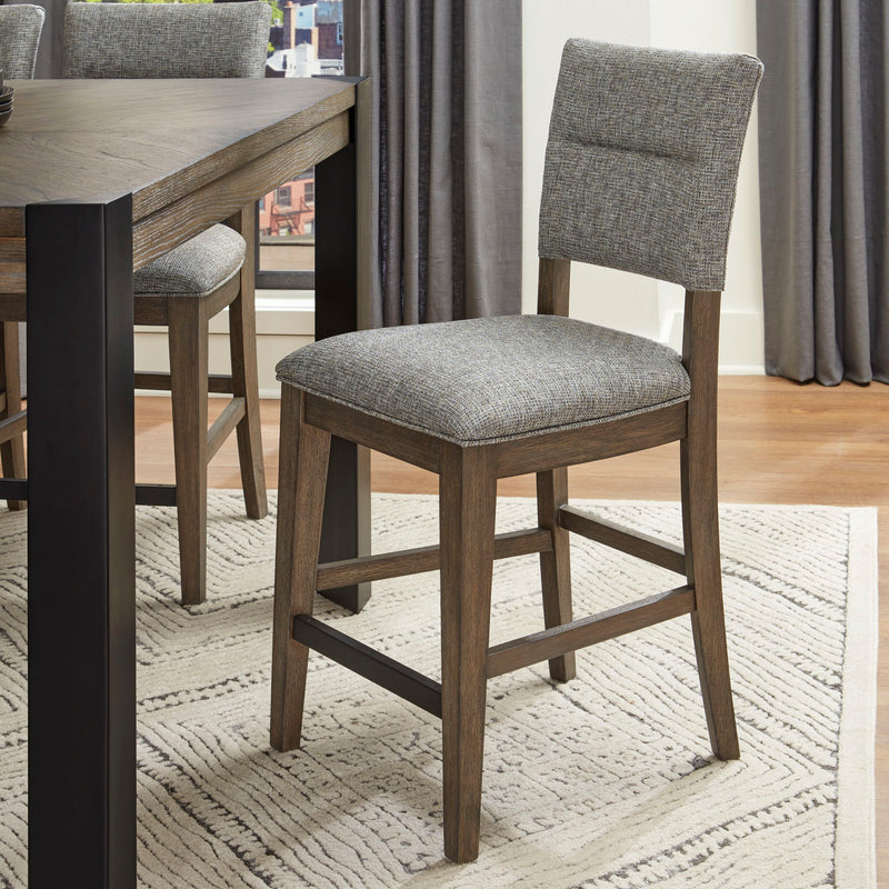 Cedar Fork - Dining Upholstered Fabric Counter Stool (Set of 2) - Smoked Arabica - JaxCo Furniture
