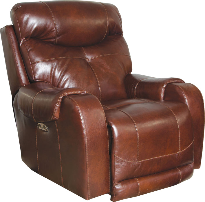 Venice - Power Headrest Lay Flat Recliner - Chocolate - JaxCo Furniture