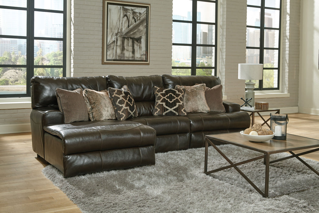 Como - 3 Piece Italian Leather Match Reclining Sofa - JaxCo Furniture